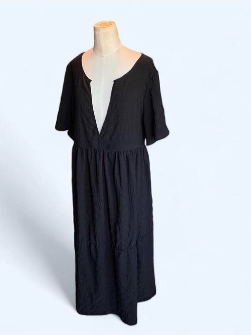 Nordstrom Rack Black Dress with V-Neck